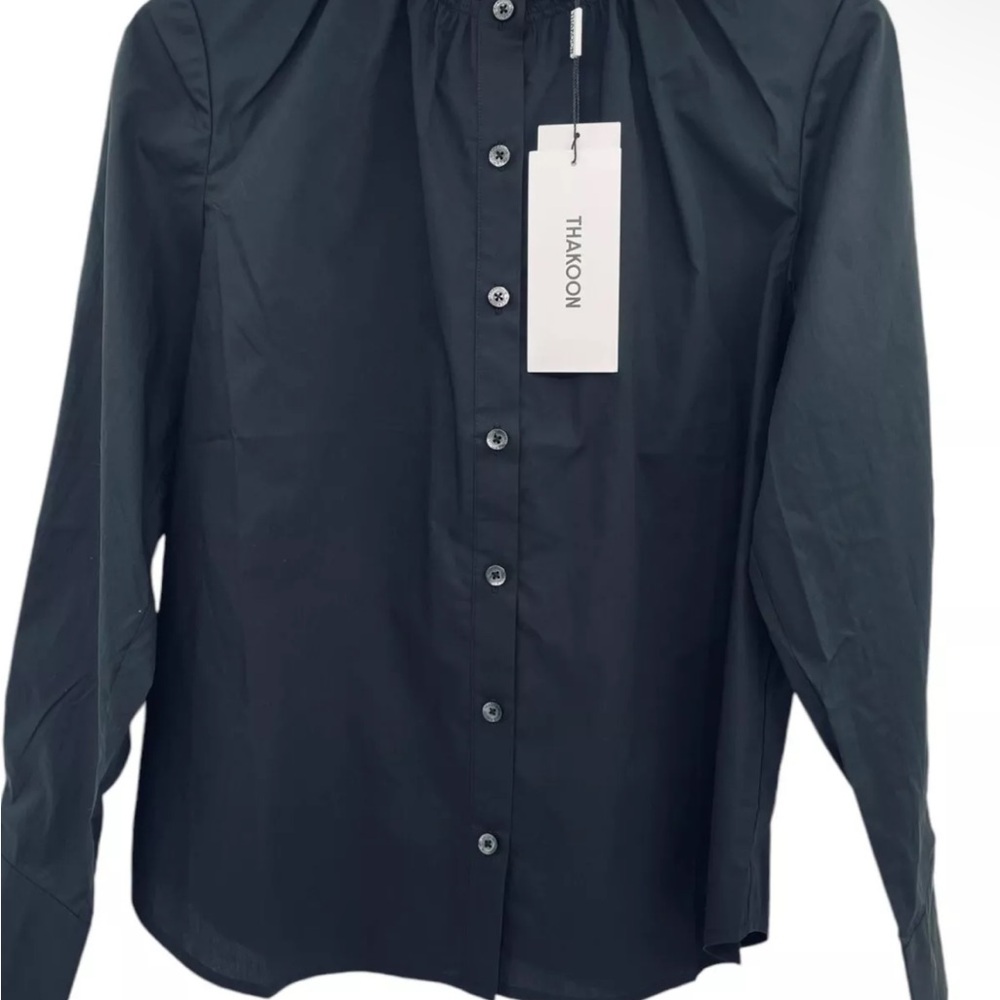 NWT Thakoon Chic Black Button-Up Blouse - Picture 5 of 7